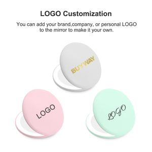 Nhỏ gọn màu hồng Led mỹ phẩm gương mini Ví du lịch hiện tại 1X/5x Độ phóng đại USB cáp dữ liệu cá nhân thắp sáng đôi trang điểm - Product Image 2