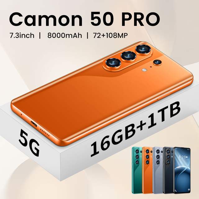 16GB+1TB Massive Storage Camon 50 Pro 5G Smartphone Snapdragon 8 Gen 3 7.3" Screen 8000mAh Unlocked Phone