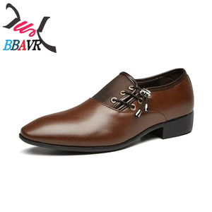 Nouvelles Chaussures Habillées Pointues en PU Noir pour Hommes, Grande Taille, Printemps, Polyvalentes, Décontractées, Respirantes, Durables, Amortissantes, Surface Souple - Product Image 5