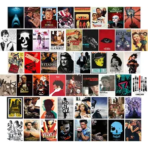 Carteles de banda de Rock personalizados, Álbum de Música Retro, fotos de pared, imágenes estéticas, decoración Vintage para habitación, póster de película con Collage de pared