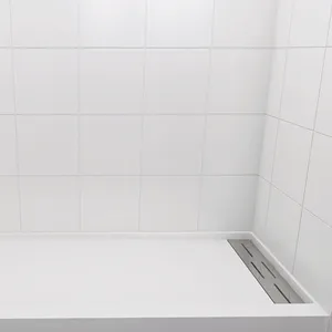 Wiselink receveur de douche à surface solide à base haute receveur de douche décoratif autoportant en fonte bac de douche ada receveur de douche