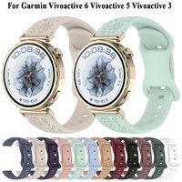 Tali Jam Tangan Pintar Silikon 18mm 20mm Desain Sport Loop Pengganti Gesper Pin untuk Garmin Forerunner Seri 12 Warna