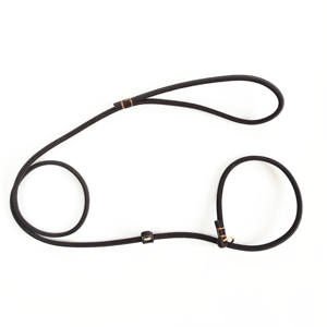 Correa y Collar para Perro de Cuero Vacuno Genuino Estilo Clásico, Correa de Cuero Real Enrollada Deslizante para Entrenamiento y Paseo - Product Image 5