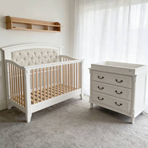 Ensemble de meubles pour enfants en gros : Lit bébé et table à langer combinés, berceau en bois massif, table à langer minimaliste en bois pour bébé - Product Image 2