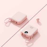 Gadgets tendances Electronique grand public Charge rapide Mini batterie externe portable Batterie 10000mAh avec câbles et affichage LED