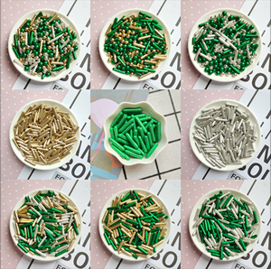 Décoration de gâteau en bâton coloré, 1 pièce, série laser, perles de sucre comestibles, spray de bonbons, décoration de gâteau, <span class=keywords><strong>2022</strong></span> - Product Image 1