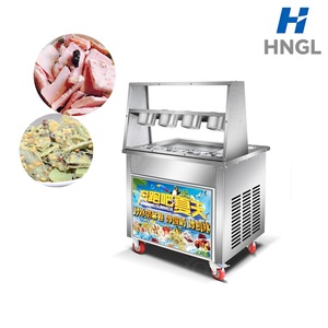 Machine à rouleaux de crème glacée double automatique à friture, 5 barils, compresseur 220V pour usage domestique, <span class=keywords><strong>restaurant</strong></span>, magasin d'alimentation, snacks - Product Image 1