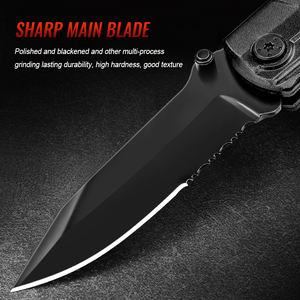 <span class=keywords><strong>HR</strong></span> acier inoxydable couteau pliant filet couteau bateau de pêche accessoires de pêche avec poignée facile à transporter Camping coupe de viande - Product Image 4