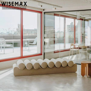 WISEMAX MUEBLES Lujo Moderno Banco de dos plazas Silla Sofás de tela de terciopelo Cama otomana larga Banco de extremo Salón de ocio Apartamento - Product Image 1