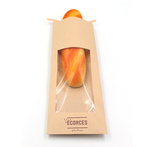 Emballage de baguette française avec fenêtre, 50 pièces, design personnalisé, en <span class=keywords><strong>papier</strong></span> <span class=keywords><strong>kraft</strong></span> pour boulangerie, emballage avec fenêtre, vente en gros - Product Image 2