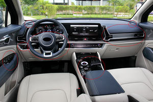 WZXD-Accesorios de decoración <span class=keywords><strong>Interior</strong></span> de fibra de carbono, cubierta de plástico, Panel de Control de ventana, embellecedor para <span class=keywords><strong>Kia</strong></span> <span class=keywords><strong>Sportage</strong></span> <span class=keywords><strong>2022</strong></span> 2023 - Product Image 2