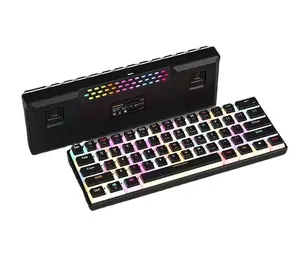 61 клавиша rgb клавиатура игровая механическая клавиатура с hotswap RGB подсветка клавиатуры для Wins/IOS