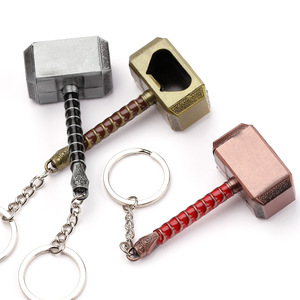 Porte-clés marteau de Thor en alliage métallique, ouvre-bouteille de bière, breloque Viking, pour cosplay, accessoires de voiture, décoration, vente en gros - Product Image 5