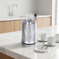 Moulin à café électrique 50g avec lames en acier inoxydable et boîtier en plastique, fonction automatique pour usage domestique