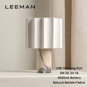 Lámpara de mesa LED recargable de diseño <span class=keywords><strong>para</strong></span> lectura de cabecera Base de mármol Luz de mesa LED de atenuación táctil moderna <span class=keywords><strong>para</strong></span> Bar Restaurante - Product Image 1