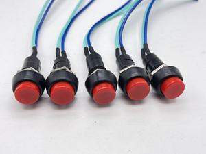 Accesorios para Motos, Interruptor de Faro para Motocicleta/Bicicleta Eléctrica, Botón de Encendido Redondo Rojo con Bloqueo Automático/Sin Bloqueo - Product Image 3