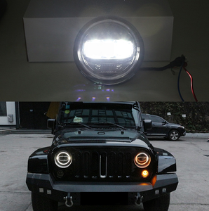 Para Jeep Wrangler JK TJ CJ LJ Suzuki <span class=keywords><strong>Hummer</strong></span> 7 pulgadas 60W faro LED redondo DRL ámbar señal de giro sistema de iluminación - Product Image 1