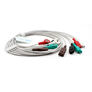 Plinma สายเคเบิล <span class=keywords><strong>ECG</strong></span> ทางการแพทย์5สายตะกั่ว <span class=keywords><strong>ECG</strong></span> - Product Image 2