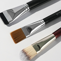 Pinceau de Maquillage Professionnel pour Fond de Teint, Vegan, Poils Ultra Doux, Haute Qualité, Marque Privée, Pinceau Plat pour Fond de Teint Liquide