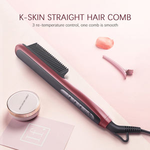 Brosse lissante électrique PTC à chauffage rapide avec boucleur, peigne réglable anti-brûlure à température constante pour usage domestique - Product Image 4