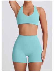 GCWAVE Peach hip pantalon de yoga serré sans couture pour le contrôle du ventre pantalon de course à pied sport pantalon de fitness à séchage rapide short trois-quarts - Product Image 5