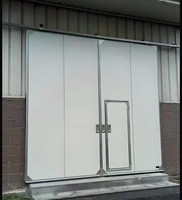 Puerta Corredera Industrial de Material Compuesto de Plástico y Acero, Moderna y Duradera, Apertura Lateral Eléctrica, Resistente al Viento, Insonorizada 60dBA, Personalizable