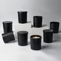 Bougie vide romantique 10 oz personnalisé bocal en verre avec couvercle en métal noir bougie quantité minimale de commande 50
