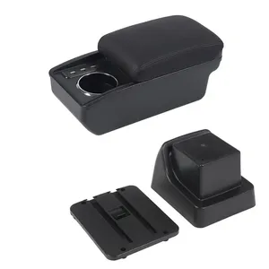 Vtear para SEAT <span class=keywords><strong>Ibiza</strong></span> 2008-2025, Caja de Almacenamiento Multifuncional para Reposabrazos de Coche, de Cuero, con Portavasos USB, Accesorios de Modificación <span class=keywords><strong>Interior</strong></span> - Product Image 2