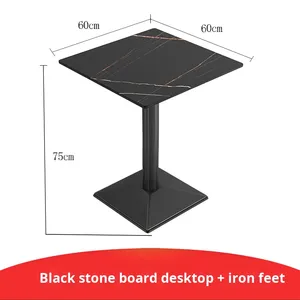 Mobilier de restaurant en métal léger et luxueux Rock Board Cafe <span class=keywords><strong>Barbecue</strong></span> Hot Pot Ensemble de chaises de table de banquette pour les restaurants au thé au lait - Product Image 6