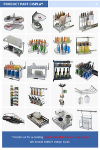 Side núi ngăn kéo trượt dây tổ chức Tủ giỏ đựng thức ăn giá nhà bếp lưu trữ phù hợp Tủ Ngăn Kéo kéo ra dây giỏ - Product Image 5