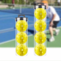 Nouveau tube de rangement transparent pour pickleball avec 3/4 balles par tube, boîte de présentation