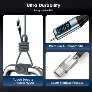 Cable de Carga Rápida USB4 con Pantalla LED, PD3.1, 240W, 40Gbps, 8K60Hz para Switch y MacBook - Product Image 2