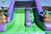 Toboggan gonflable d'extérieur en PVC de qualité commerciale avec grande piscine à jets d'eau et souffleur pour fête familiale estivale