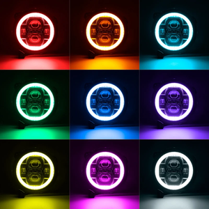 ไฟหน้า LED แบบสองสี ขาว-เหลืองอำพัน 9 นิ้ว สำหรับรถจี๊ปแรงเลอร์ รุ่น ADT Amber White Dual Color High Low Beam - Product Image 6