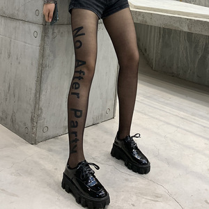 <span class=keywords><strong>Medias</strong></span> de Mujer Transparentes e <span class=keywords><strong>Irrompibles</strong></span> con Estampado Personalizado de Verano, Pantimedias con Letras - Product Image 2