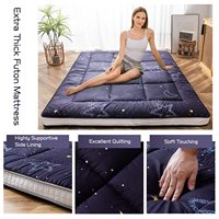 Matelas de Sol Double/Grand Format Pliable et Enroulable, Matelas Futon Tatami Japonais Épais en Mousse, Surmatelas Grand Format