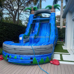 Tropikal palmiye ağaçları şişme slayt olay kiralama öğeleri satılık sıçrama ev su kaydırağı ticari su kaydırağı şişme - Product Image 2