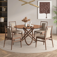 Ensemble de table à manger extensible au design moderne Table à manger simple avec pieds en verre trempé et en bois massif Caractéristiques extensibles