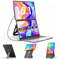 Moniteur portable pour ordinateur portable 16'' 1200P IPS 60Hz Type C Plug & Play, double écran pour une productivité accrue pour les ordinateurs portables