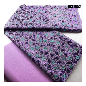 Nuovo Tessuto in Pizzo Guipure Idrosolubile con Ricami e Paillettes <span class=keywords><strong>per</strong></span> <span class=keywords><strong>Abiti</strong></span> <span class=keywords><strong>da</strong></span> <span class=keywords><strong>Sposa</strong></span> e Abbigliamento Femminile, Tessuto Ghana - Product Image 1