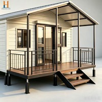 Maison modulaire de luxe à toit plat de 20 pieds ou 40 pieds, extensible et pliable, pour complexe hôtelier - Zhonghuan Living