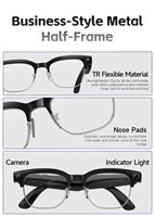 Nouvelles Lunettes Intelligentes W630T 2026 avec Caméra IA, Enregistrement Photo/Vidéo 8MP, Transfert WiFi, Traduction IA, Appel Bluetooth, Protection IP66