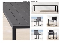 Extensible extensible 8 personnes plateau en céramique cadre en aluminium jardin table à manger corde rotin chaise ensemble de meubles d'extérieur