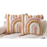 Coussin décoratif en velours rose style Instagram, garnissage en coton PP, design moderne minimaliste personnalisable en forme de cœur