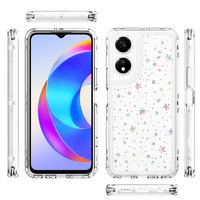 Étui de téléphone personnalisé pour Honor, protection intégrale 360°, antichoc, anti-traces de doigts, motif gravé au laser, brillant, paillettes
