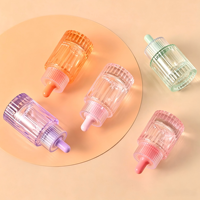 Flacon compte-gouttes en verre créatif et tendance de 30 ml et 40 ml avec anneau denté, flacon cosmétique en verre pour huile essentielle, sérum, recharge et emballage