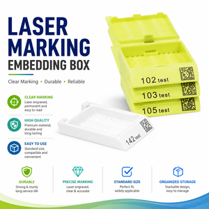 Casetes de Plástico de Alta Resistencia para Inmersión de Tejidos Histológicos, Casete de Patología Grabable con Láser para Uso en Laboratorio - Product Image 1