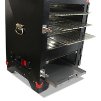 Barbecue vertical d'extérieur Big Wood J-XS101-015, authentique fumoir à charbon pour saucisses et bacon, construction robuste en acier, réglable