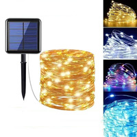 Lanternes solaires d'extérieur IP65 résistantes à l'eau, guirlande lumineuse LED pour jardin, joyeux anniversaire, lumières décoratives de haute qualité