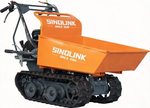 Mini-dumper chenillé antidérapant de 180 mm de large avec moteur et boîte de vitesses, benne de chargement robuste pour le transport sur <span class=keywords><strong>chantier</strong></span> - Product Image 2
